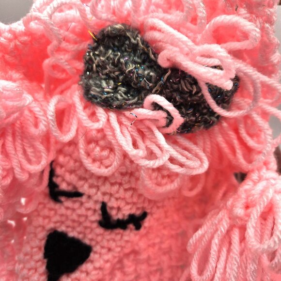 Pink Poodle Breed Puppy Dog Scarf Crochet Handmade byBren - Picture 3 of 8
